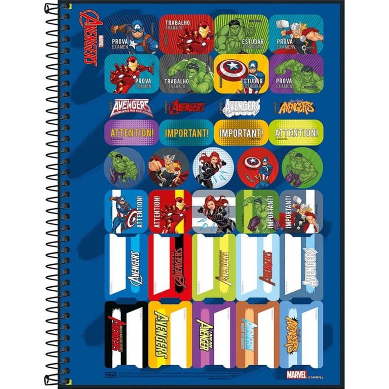 CADERNO C.D. 10X1 AVENGERS